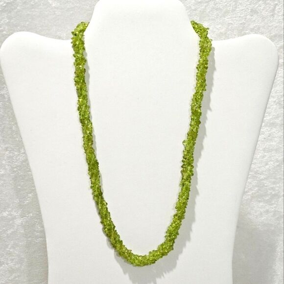 NEW, Natural peridot, 3 strand necklace. - Picture 1 of 3